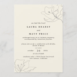 Invitación Evasión Floral Moderna de Delicada Cáscara de Huev