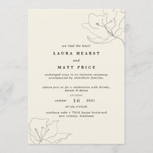 Invitación Evasión Floral Moderna de Delicada Cáscara de Huev