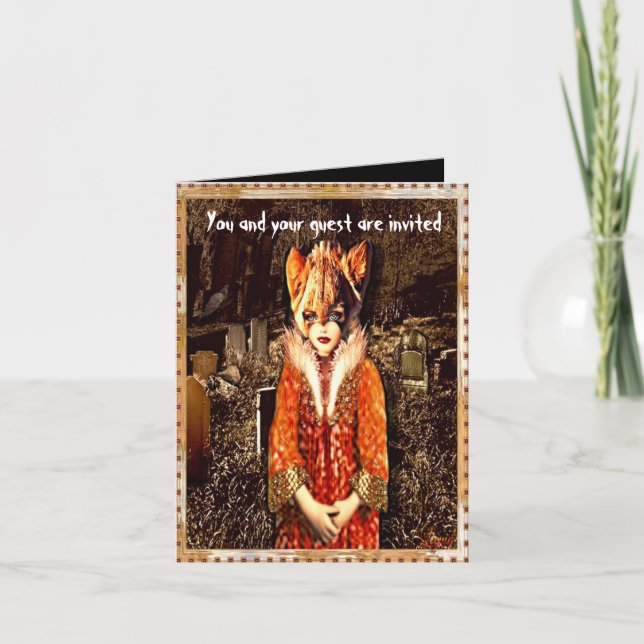 Invitación Eve Halloween especial Hallow's doblado invita (Anverso)