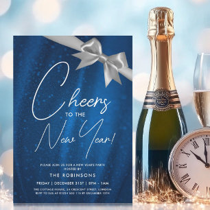Invitación Eve Yve Silver Navy secuenciación de destello