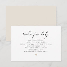 Invitación EVELYN Elegant Calligraphy Books for Baby Card