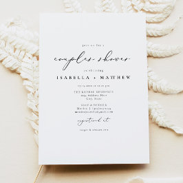 Invitación EVELYN Elegant Calligraphy Script Couples Shower