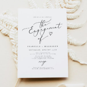 Invitación EVELYN Elegant Calligraphy Script Engagement Party