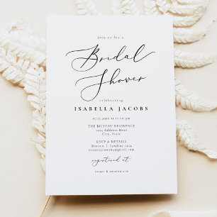 Invitación EVELYN Elegant Calligraphy Script Shower