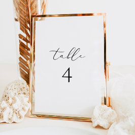 Invitación EVELYN Elegant Script Modern Minimal Número de tab