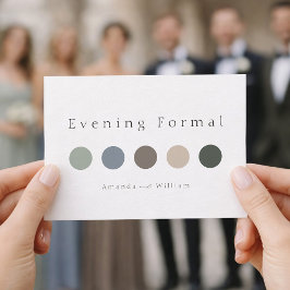 Invitación Evening Formal Attire Card. Minimal Luxury Palette
