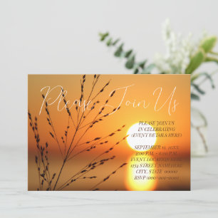 Invitación Evento al atardecer