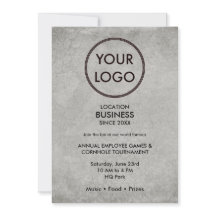 Evento anual de empleados gris con logotipo de neg