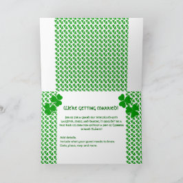 Invitación Evento boda del trébol irlandés shamrock