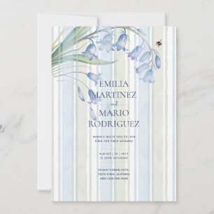 Invitación Evento Botánico Campanillas Azules Abejas Salvia H