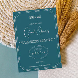 Invitación Evento boutique versátil de color azul celeste