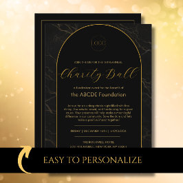 Invitación Evento comercial de la empresa Marble Black Gold