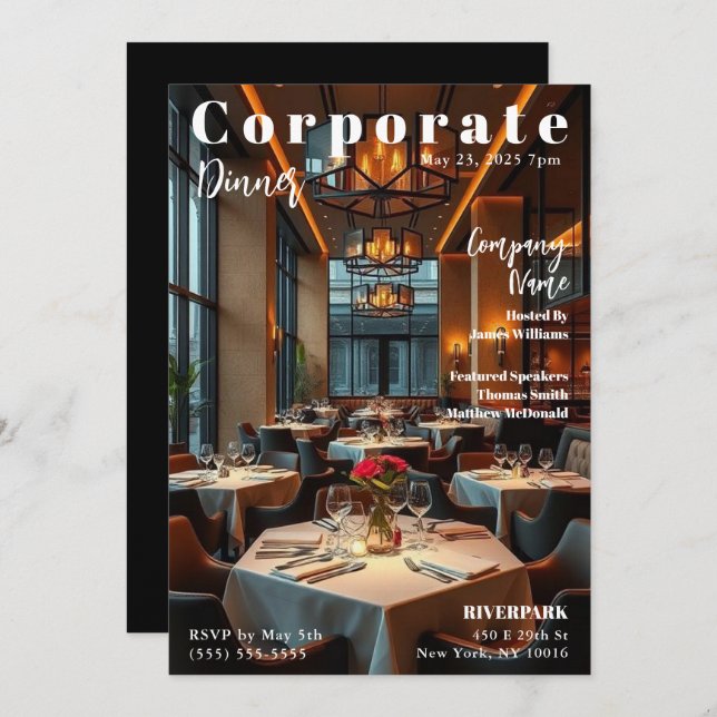 Invitación Evento Corporativo (Anverso / Reverso)