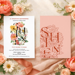 Invitación Evento Corporativo Creativo Floral SHINE
