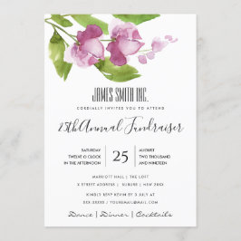 INVITACIÓN EVENTO CORPORATIVO DE ACUARELA FLORAL TINTA ROSA P