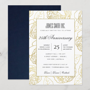 INVITACIÓN EVENTO CORPORATIVO DE ROSA BLANCA ORO MARINA FLORA