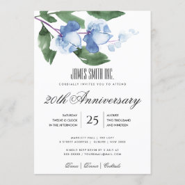 INVITACIÓN EVENTO CORPORATIVO FLORAL DE ACUARELA VERDE AZUL