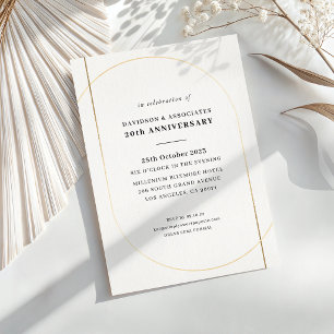 Invitación EVENTO CORPORATIVO MINIMALISTA MODERNO oro blanco