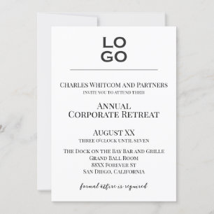 Invitación Evento Corporativo o Empresarial con Logo Personal