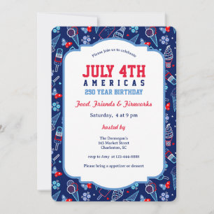 Invitación Evento de barbacoa del 4 de julio