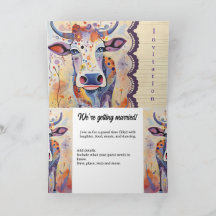 Evento de boda de granja Colorful Cow