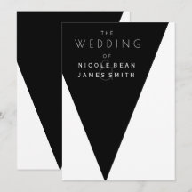 Evento de Boda Moderna Elegante en Blanco y Negro
