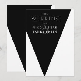 Invitación Evento de Boda Moderna Elegante en Blanco y Negro
