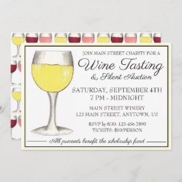 Invitación Evento de bodega de vino blanco de degustación