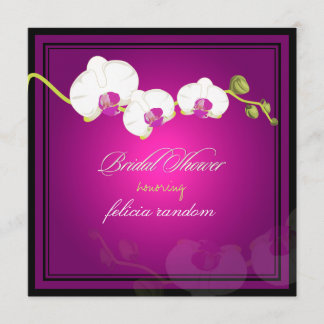 Invitación evento de bricolaje de orquídea blanca de PixDezin