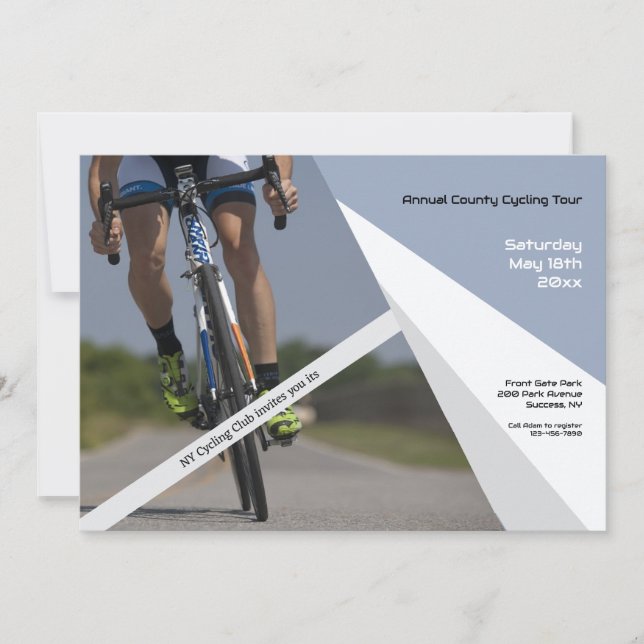 Invitación Evento de ciclismo (Anverso)