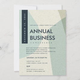 INVITACIÓN EVENTO DE CONFERENCIA AZUL DE ART AQUA MODERNO ABS