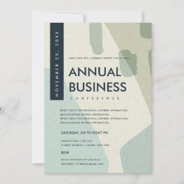 INVITACIÓN EVENTO DE CONFERENCIA AZUL DE ART AQUA MODERNO ABS