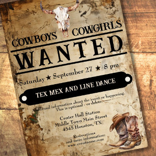 Invitación Evento de cowboy