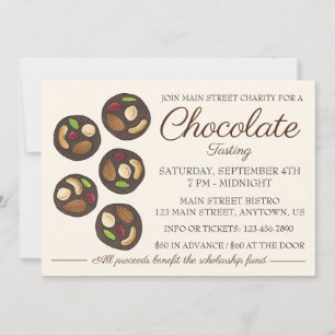 Invitación Evento de creación de chocolate y degustación de m