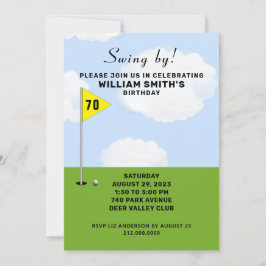 Invitación Evento de cumpleaños de golf