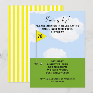 Invitación Evento de cumpleaños de golf