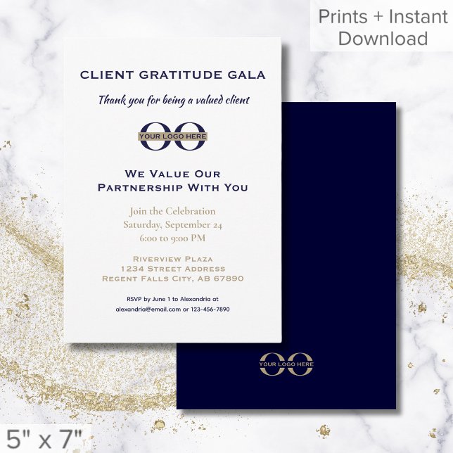 Invitación Evento de empresa con logotipo comercial (Subido por el creador)