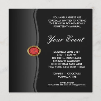 Invitación Evento de fiesta corporativa de corbata negra y bl