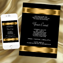 Evento de fiesta corporativa de oro negro