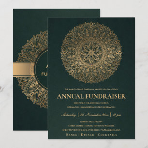 INVITACIÓN EVENTO DE FIESTA CORPORATIVO ORNADO DE ORO VERDE M