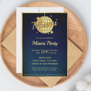Invitación Evento de fiesta de baile de discoteca de Miami Be