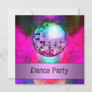 Invitación Evento de fiesta de baile Espejo abstracto rosa pú