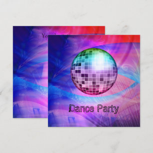Invitación Evento de fiesta de baile Pink Blue Abstract Mirro