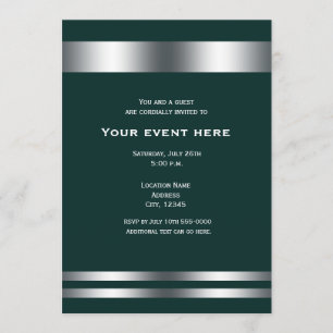 Invitación Evento de fiesta de cena elegante de azul profundo