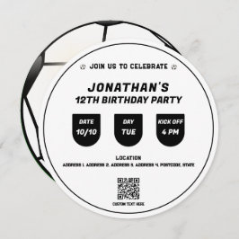 Invitación Evento de fiesta de cumpleaños sobre el tema del f