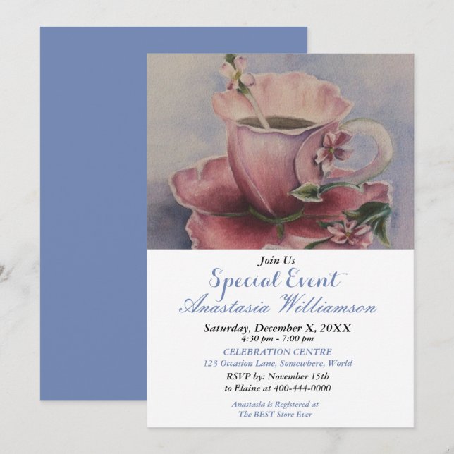 INVITACIÓN EVENTO DE FIESTA DE LA CASA ABIERTA INVITAR (Anverso / Reverso)