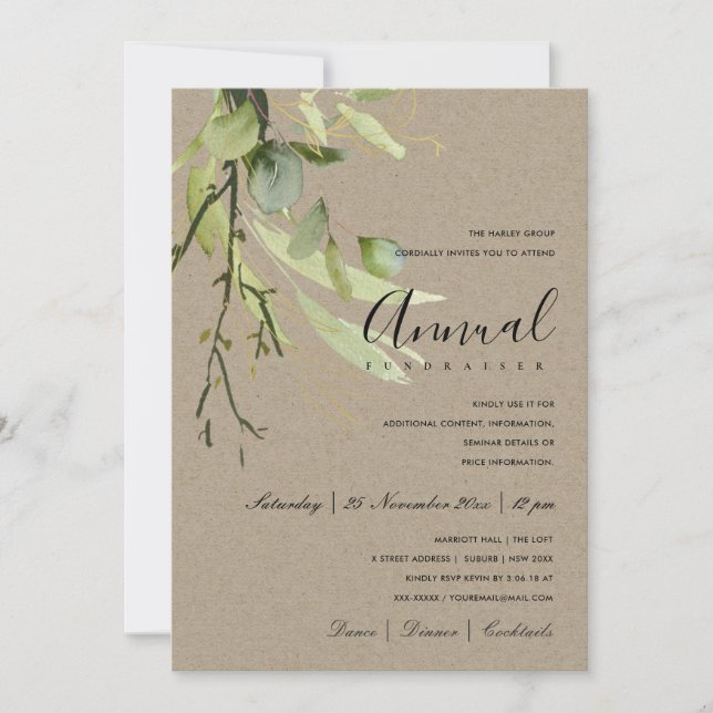 INVITACIÓN EVENTO DE FIESTA DE LA EMPRESA FOLIAGE DE LEAFY VE (Anverso)