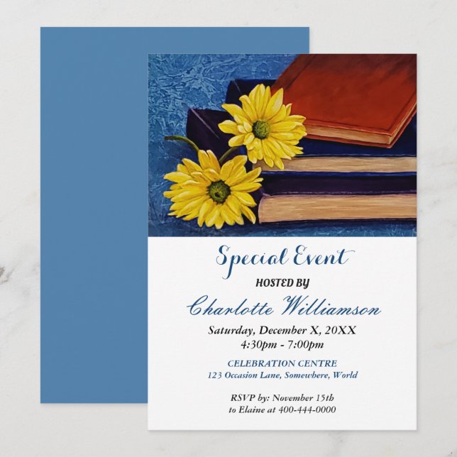 INVITACIÓN EVENTO DE FIESTA DEL CLUB DE LIBROS (Anverso / Reverso)