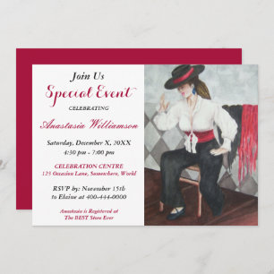 INVITACIÓN EVENTO DE FIESTA NEGRO Y BLANCO