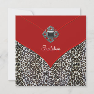 Invitación Evento de fiesta para todas las ocasiones Leopardo